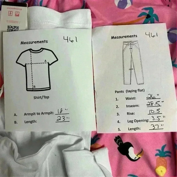 Chelsea Peers Women's XS Pajama Set Tropic Like It's Hot in White and Pink - Picture 10 of 12